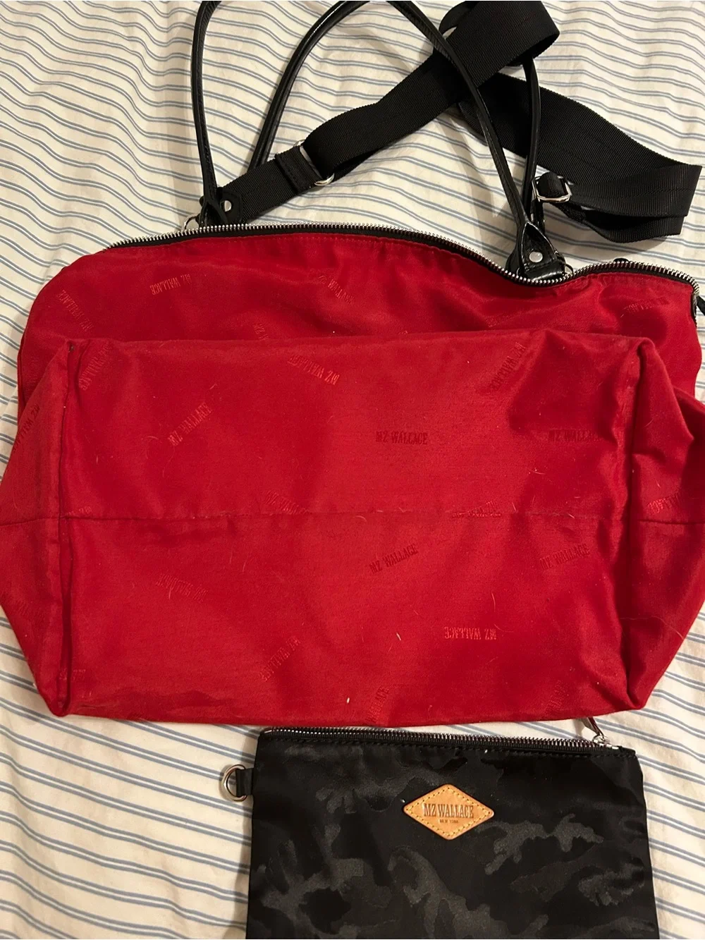 MZ Wallace Black Camouflage Nylon Chelsea Tote- EUC - Picture 9 of 10